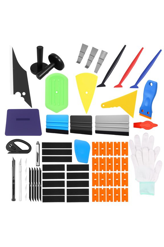 Car Wrap Tool Kit Vehicle Wrapping Tools Vinyl Wrap Applicator Tool Kit with Gloves and Magnetic Positioning Tools for Car Wrapping Window Tinting