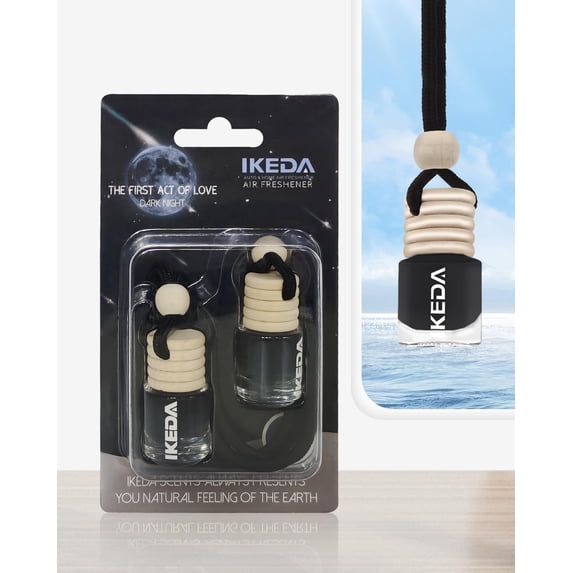 Car air freshener 4 car fragrance | 45 days lasting fragrance | car hanging diffuser bottle | removes car odors lasting fresh air home deodorant (dark night)