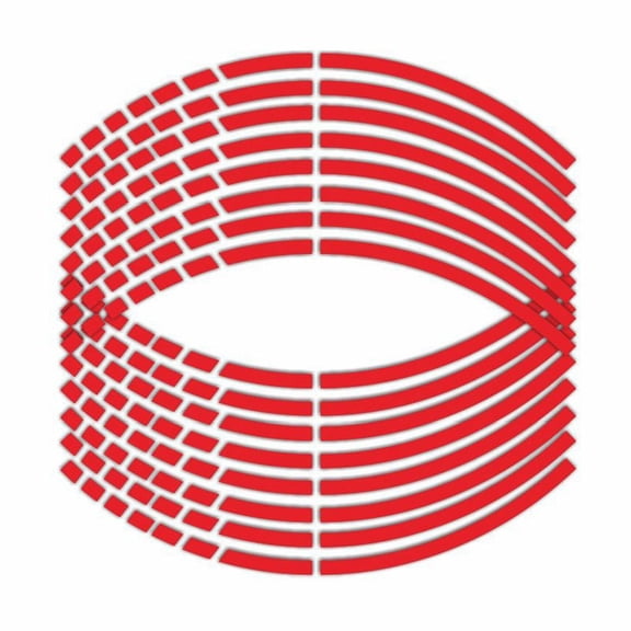 Car and Decals | Red Segmented Waterproof for Rims, Automotive Accessories for Cars Motorcycles Atvs