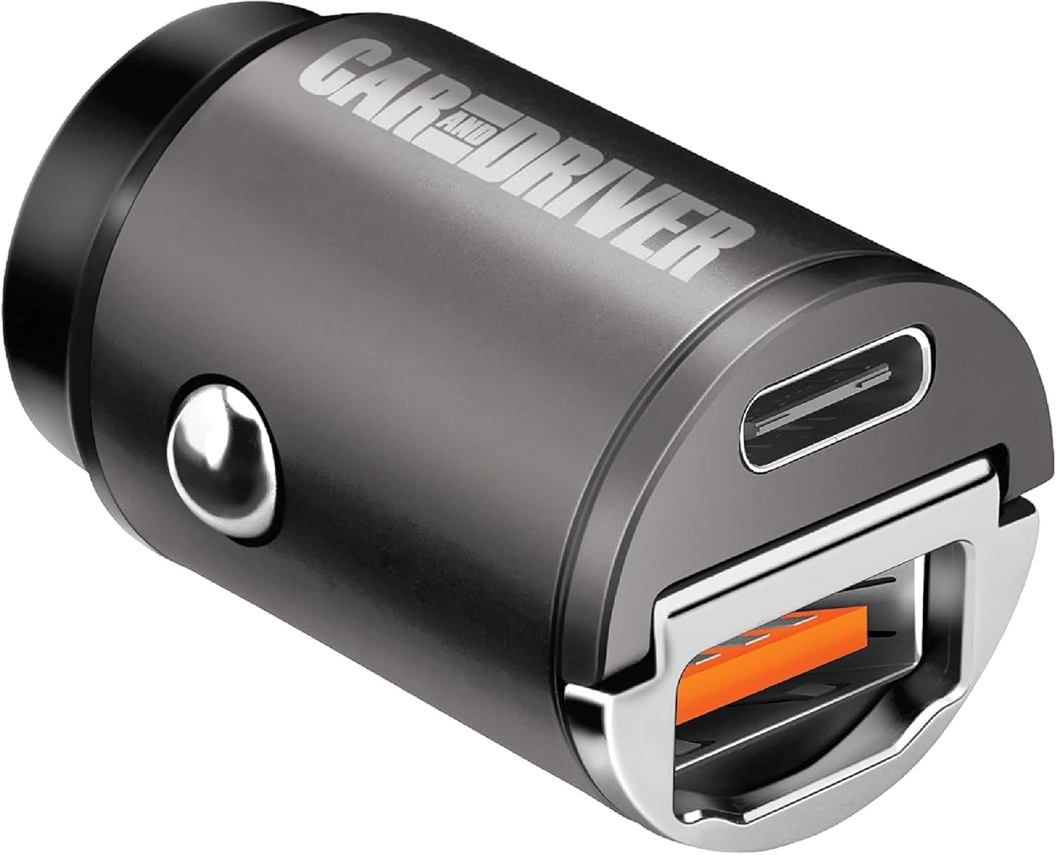 Car and Driver Nanobit USB-C Car Charger – 45W Fast Charging Adapter, USB-C Power Delivery & USB-A Quick Charge 3.0, 12V Cigarette Lighter Charger