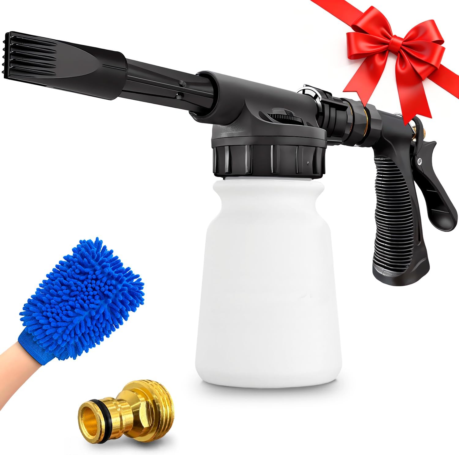 Car ash Foam Gun + Microfiber ash Mitt - Car Foam Sprayer - Foam Cannon ...