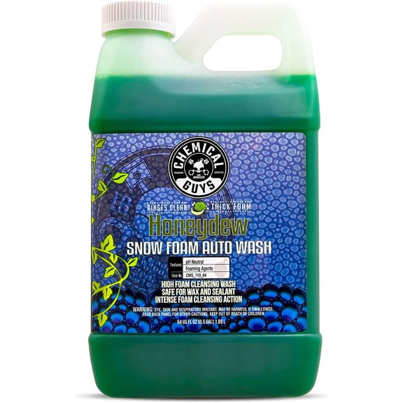 Car ash Soap for Foam Cannon or Bucket, Honeyde Sno Foam Car ash Soap for Trucks, Motorcycles, RVs & More, Super Suds, Honeyde Scent - 64 oz (Half Gallon)