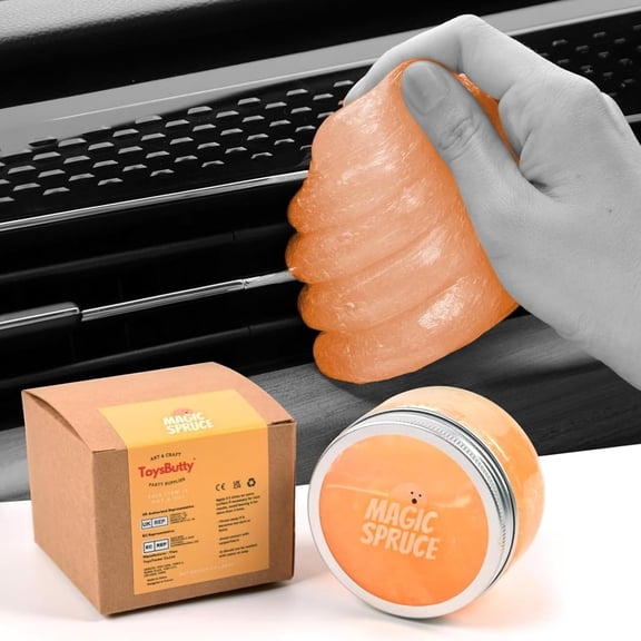 Car cleaning gel set, for car interior, high-end orange-scented cleaning putty,, universal cleaning gel, for keyboards and laptops, car cleaning supplies