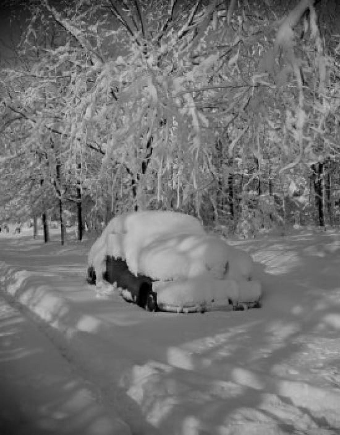 Car covered in snow Canvas Art -  (24 x 36)