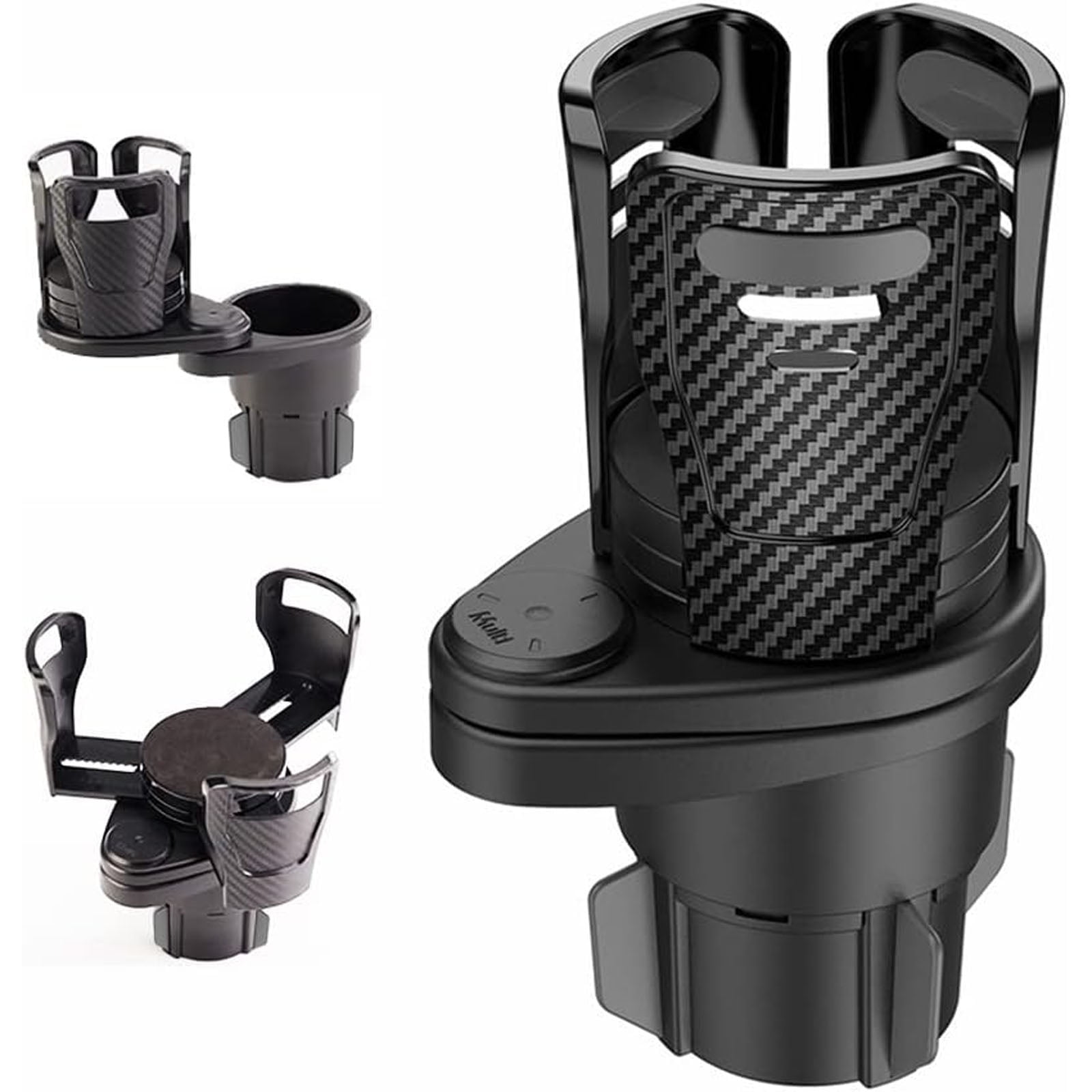 FAMKIT Cup Holder Expander for Car, 2 in 1 Universal Multifunctional Car Cup Holder Expander Adapter with Adjustable Base, All Purpose Car Cup Holder and Organizer