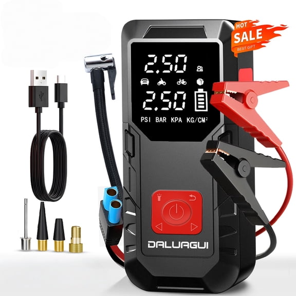 Car emergency starter with inflation pump