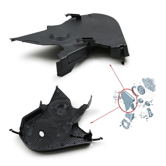 Car engine timing belt cover Compatible with Golf Bora Beetle Convertible A3 A4 A6 TT S3 S4 S6 TTS Coupe Seat Skoda