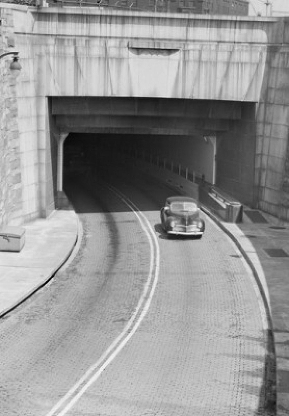 Car exiting tunnel Canvas Art - (18 x 24)