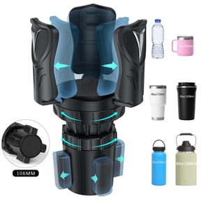 Cshidworld Car Cup Holder Expander,Adjustable Cup Holder Extender with Expandable Arms and Base,Fits 14–64 oz Water Bottles,Travel Mugs and Coffee Cups