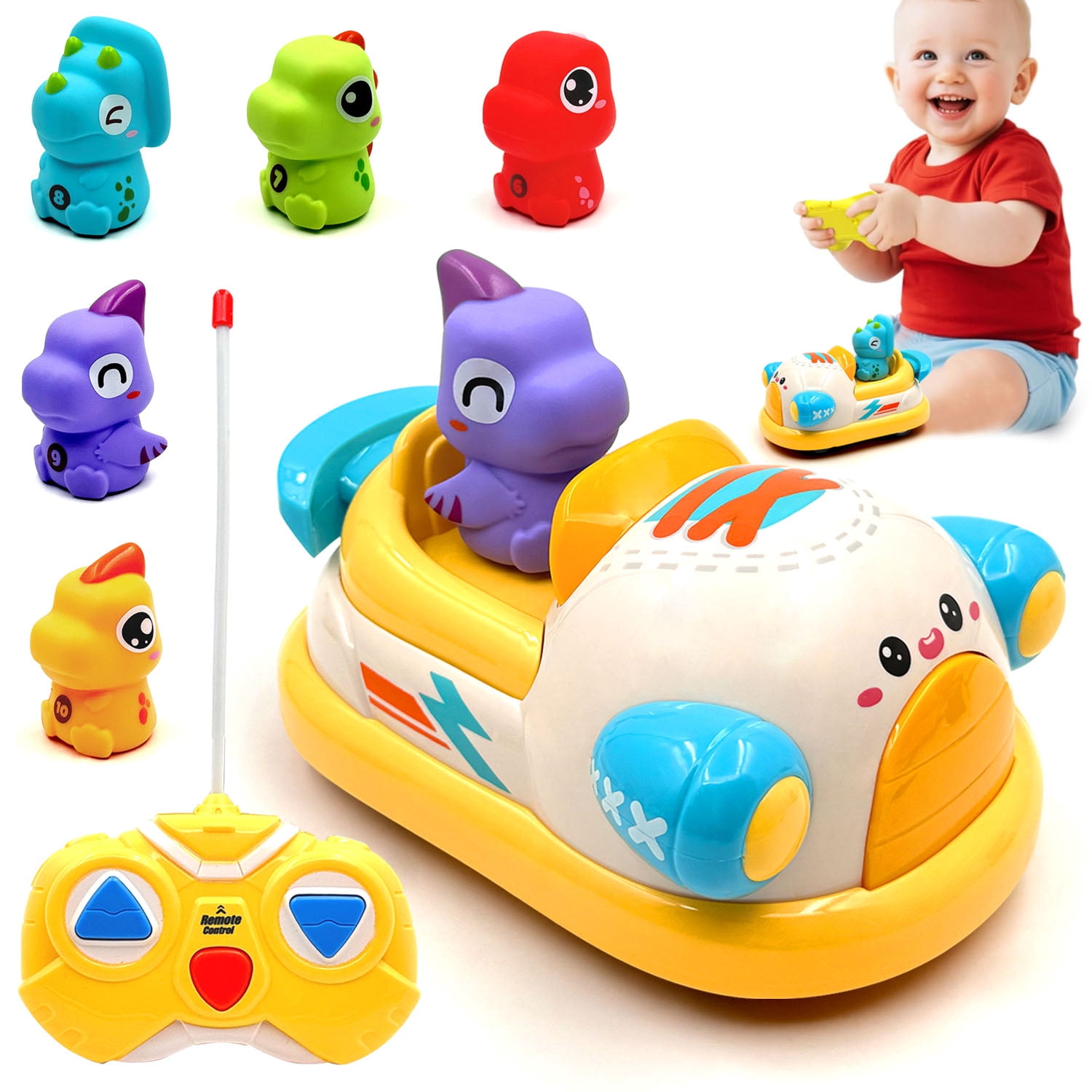 Remote Control Car for Toddlers, Dinosaur Toys for Kids 3-6 Years,  Car Toy for 3 Year Old Boys, Birthday Gifts for Boys and Girls