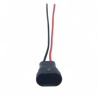 pair of reliable u-type 9006 hb4 female socket connectors for fog lamp - automotive