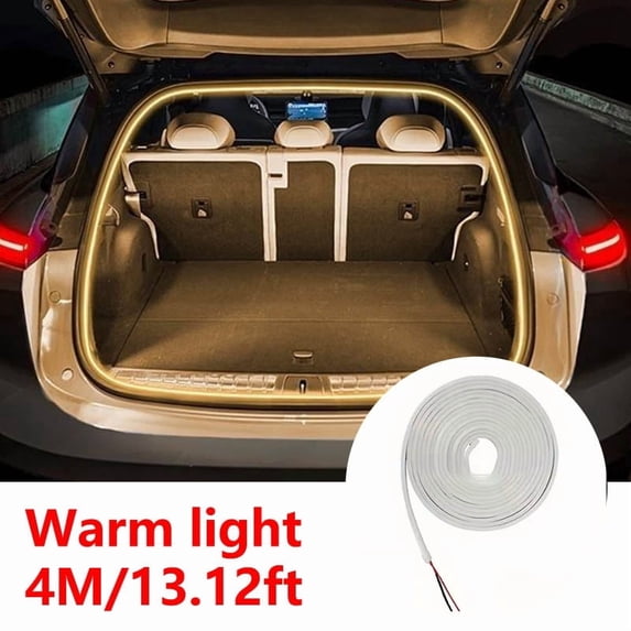 Car high brightness trunk lighting ambient light interior decoration LED wiring automatic sensing tailgate light strip