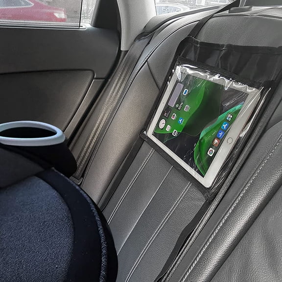 Car iPad Kindle Tablet Holder for Rear and Forward Facing Mirror, Car Mount Han r Case for Vehicle Backseat Headrest Up to 10.5', Lightweight Washable and Portable (Black)