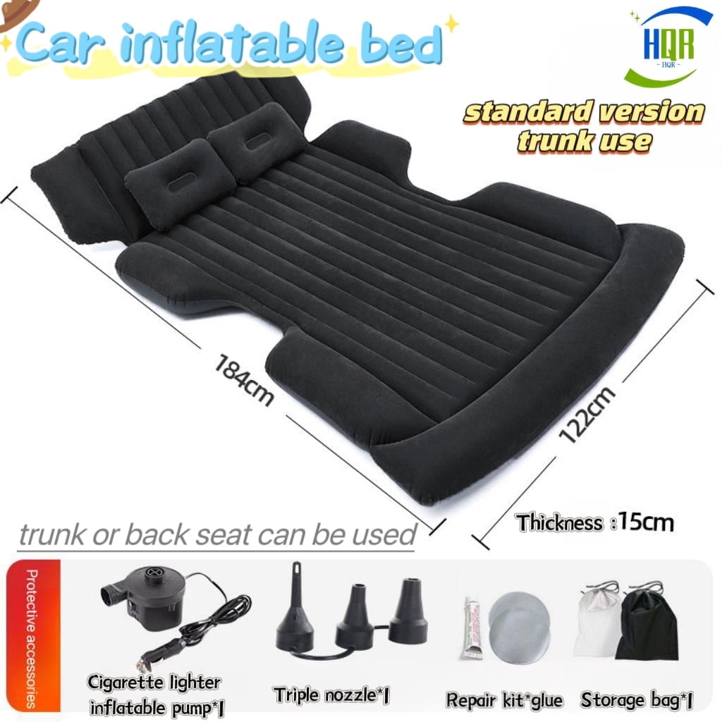Car inflatable bed, foldable, camping use, travel essential, standard version, trunk use