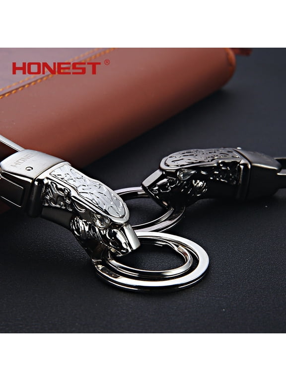 Car keychain high-end all-metal men's creative personalized car keychain,SKU01156-K金-97*25mm