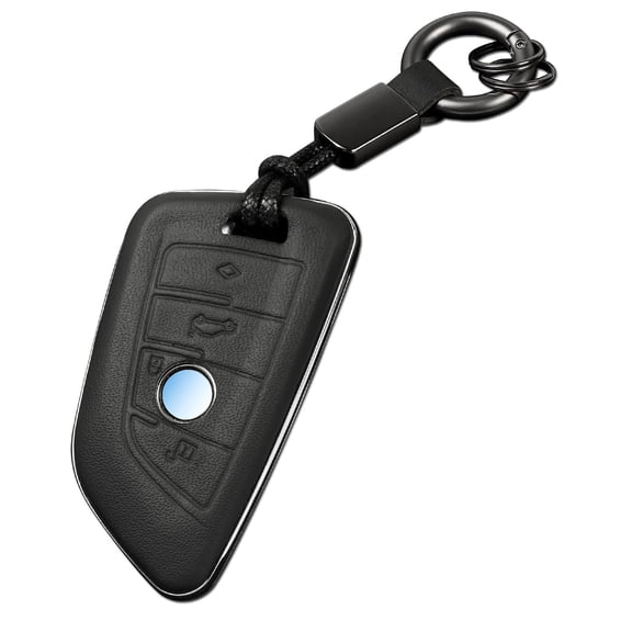 Car leather keycase For BMW Key Fob Cover with Keychain Fit for BMW 1 2 3 4 5 6 7 X1 X3 X4 M2 M3 M4 M5 M6 Series GT3 Smart Keys Case Protector