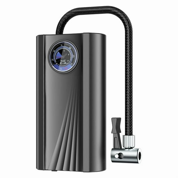 Car-mounted Plug-in Air Pump, 12V 80W, Maximum Pressure 150PSI, Air Flow 50L/min, ABS Housing, 2.7M Power Cord, Includes 3 Air Needles (black)