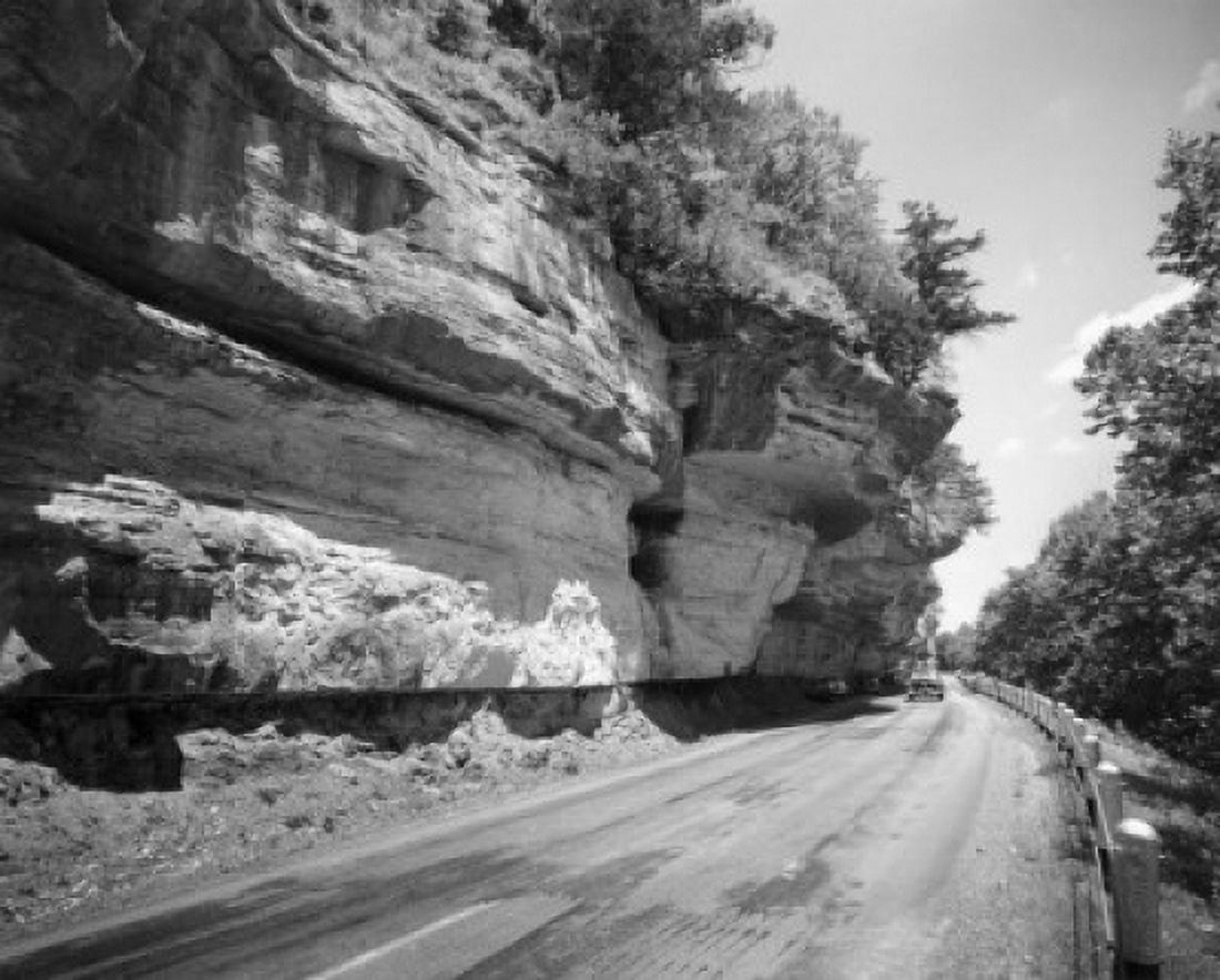 Car moving on a road Missouri USA Canvas Art - (18 x 24)