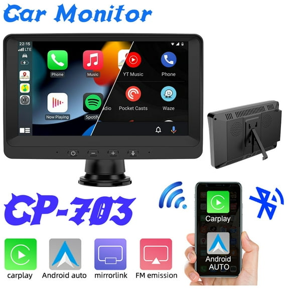 Car multimedia system Portable Car screen for all cars GPS navigation Dashboard mount screen Car Stereo 7" Android Auto