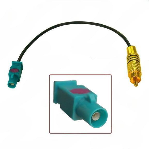 Car navigation radio antenna RCA to Fakra Z-type male adapter cable, audio and video conversion cable connector