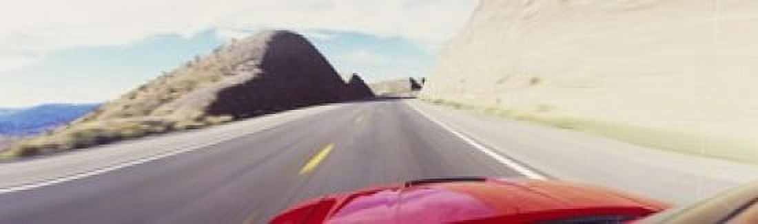 Car on a road outside Las Vegas Nevada USA Canvas Art - Panoramic Images (15 x 5)
