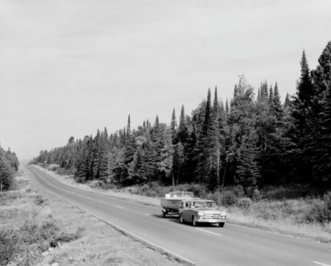Car on road Canvas Art - (18 x 24)