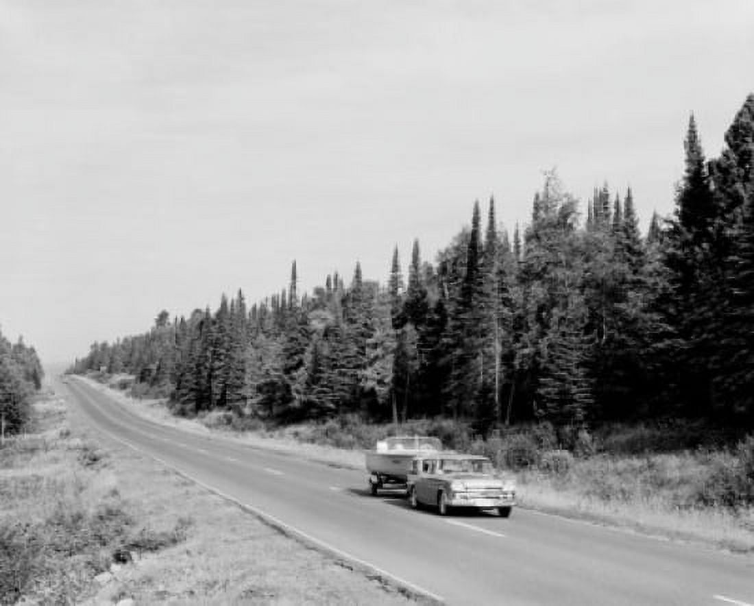 Car on road Canvas Art - (24 x 36)
