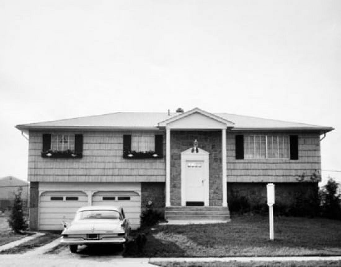 Car parked in front of a house Canvas Art - (18 x 24)