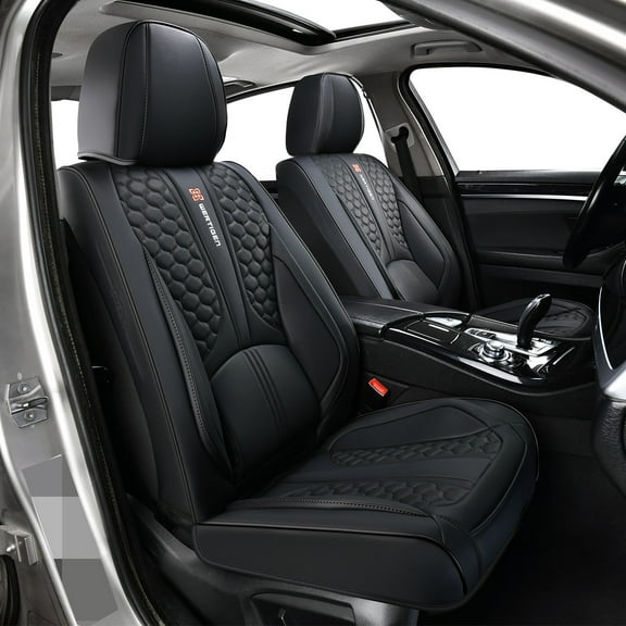 Car seat covers for the 2017 Volkswagen Passat SE sedan, waterproof faux leather, protect your car's interior, fit perfectly on your car seats, and fit all 5 seats without damaging them.