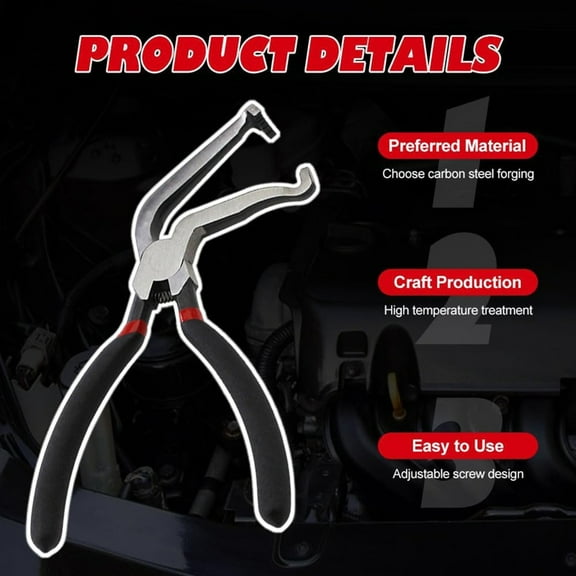 Car spark plug removal pliers, stainless steel car ignition spark plug wire removal pliers, suitable for car workers.