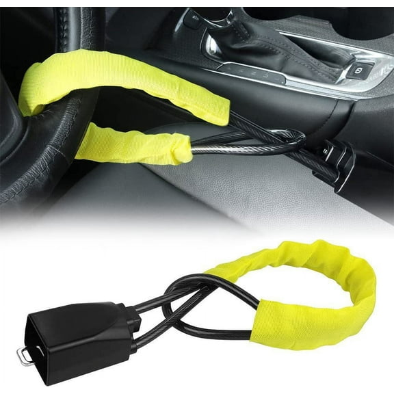 Car steering wheel lock car anti-theft lock safety card buckle lock steel cable steering wheel lock