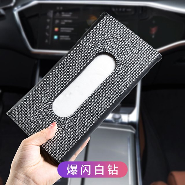 Car sun visor tissue box leather seat back tissue holder creative