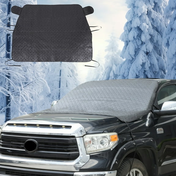Car sunshade and snow shield for 2007-2021 Toyota Tundra Large pickup trucksFoldable Reflective Sun Visor, Snow Blocker