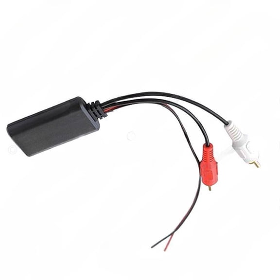 Car universal Bluetooth audio cable Car Bluetooth music AUX audio cable 2RCA Lotus male headband MIC