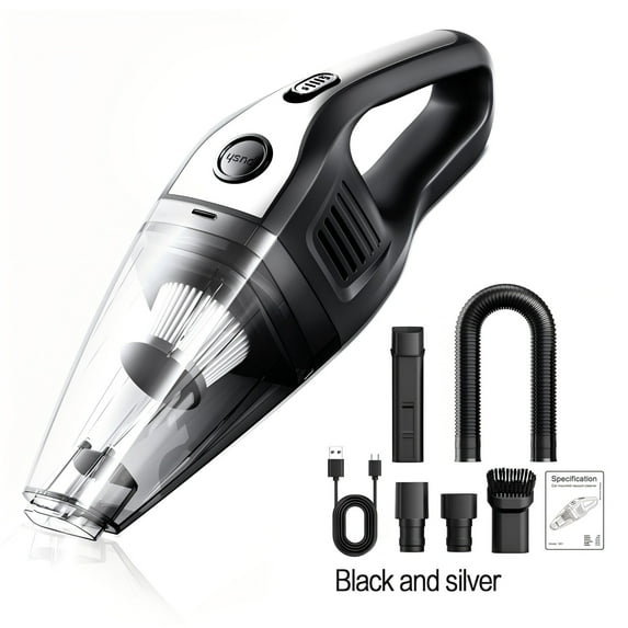 Car vacuum cleaner, Model 901 Handheld vacuum cleaner, portable car household dry and wet vacuum cleaner - black