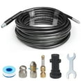 Car wash machine pipe cleaning with nozzle with high pressure hose
