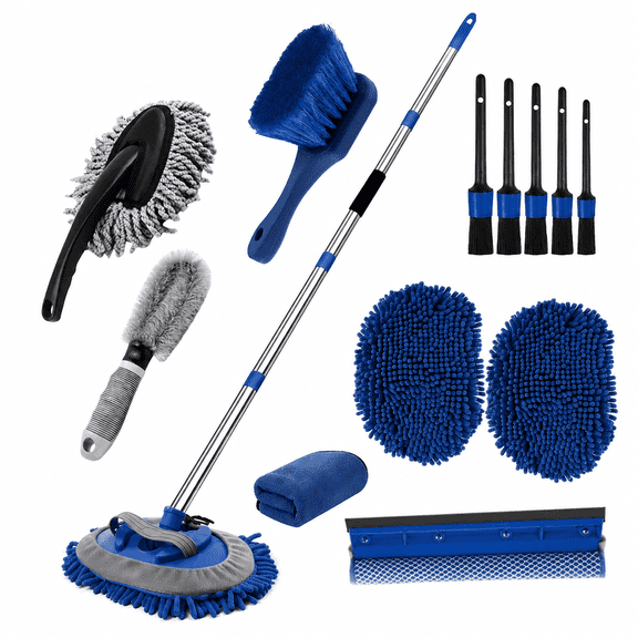 Car washing splicing rod, car wiping mop