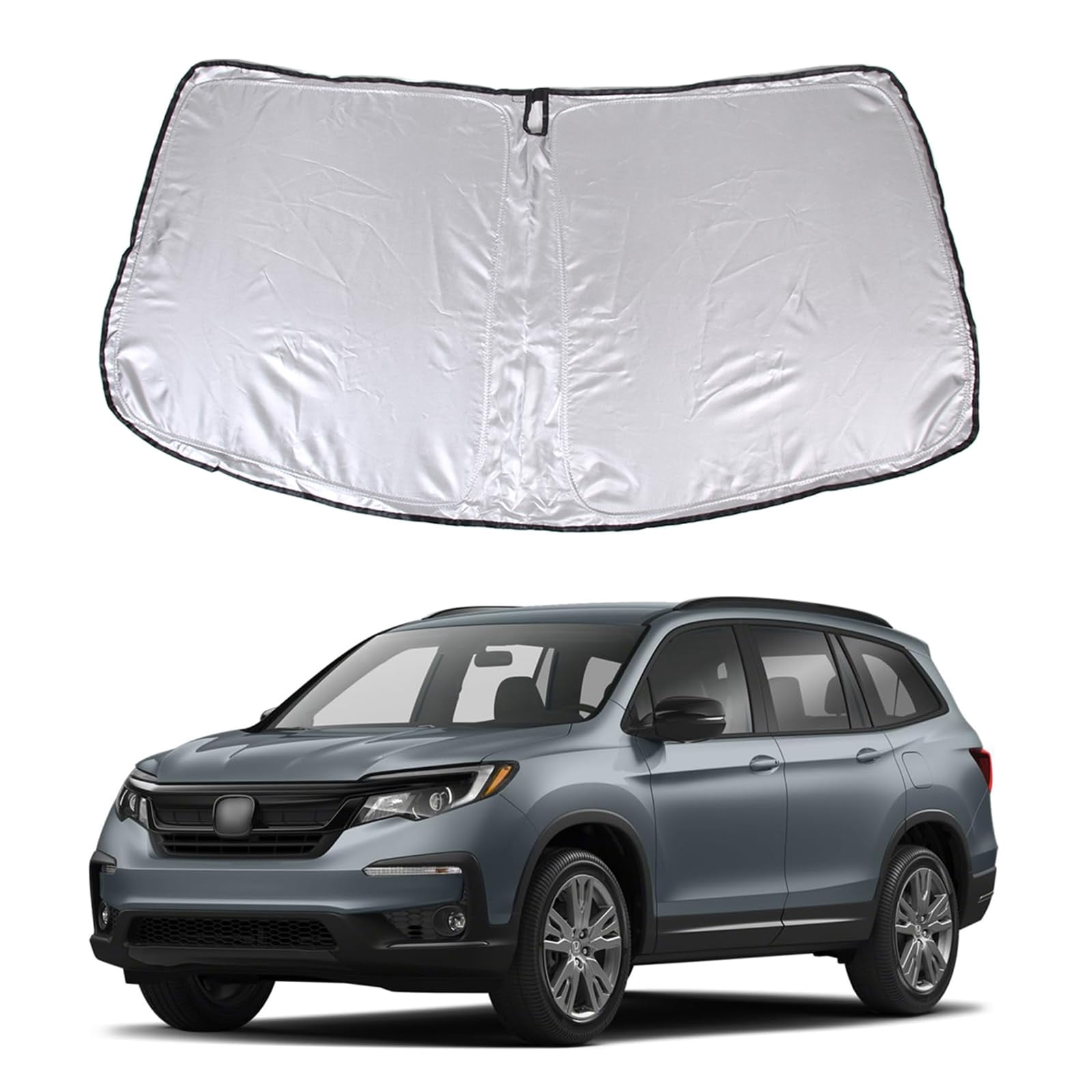 Car windshield sunshade; blocks UV rays and heat, keeping the interior ...