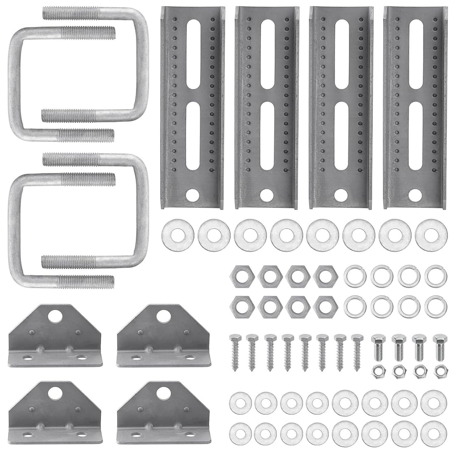 CarBole 10" Swivel Top Bunk Bracket Kit Galvanized for 3" x1.5 "， 3" x2