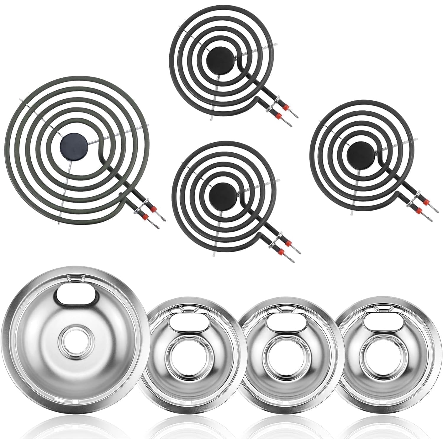 Electric Range Burner Element Set - MP21YA & MP15YA Replacement Burners For Most Ranges