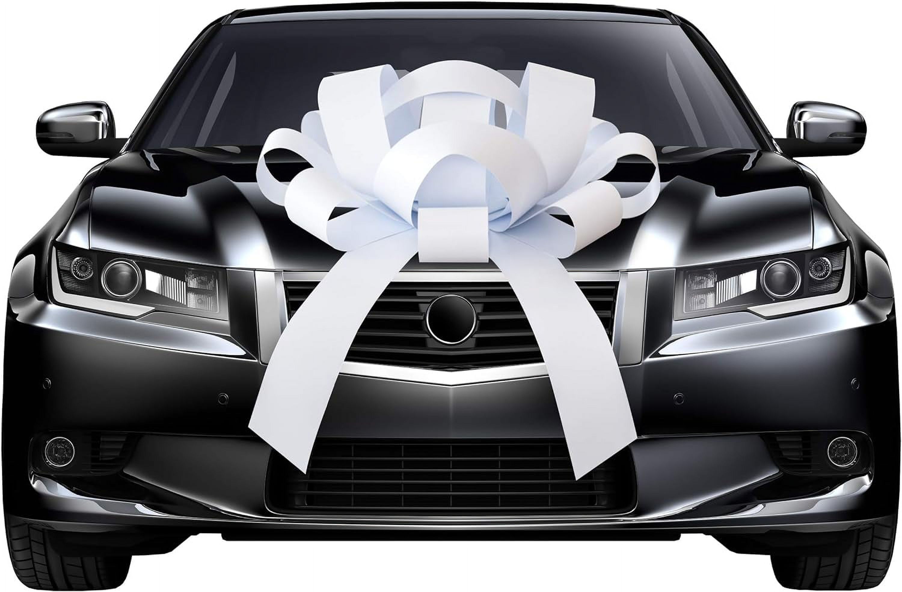 CarBowz Big Patriotic, Red White and Blue, Car Bow, Giant 30" Bow, Non Scratch Weather