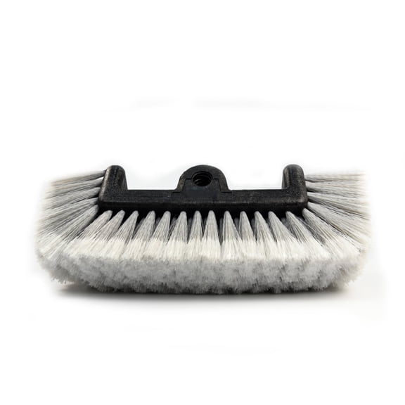CarCarez 12" Heavy-Duty Flow-Thru Car Wash Brush Head with Soft Bristles, Grey