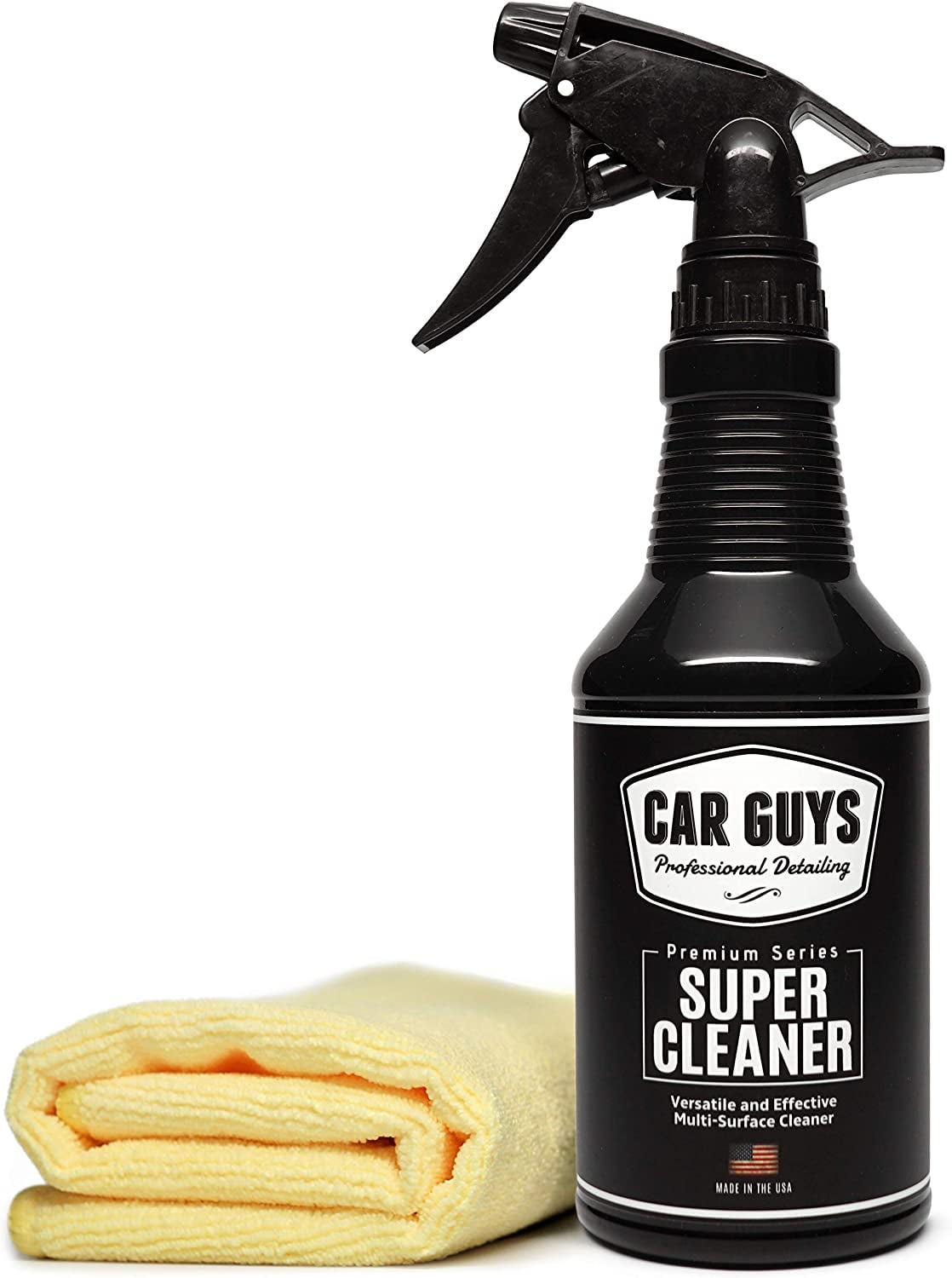 CarGuys Super Cleaner - Effective All Purpose Cleaner - Best for Leather  Vinyl Carpet Upholstery Plastic Rubber and Much More! - 18 oz Kit 