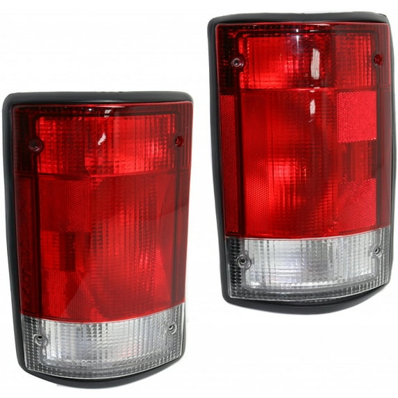 CarLights360: For 1995 - 2002 Ford E-350 Econoline Club Wagon Tail Light Assembly Driver and Passenger Side - Replaces FO2800114 FO2801114 | F5UZ 13405 A, F5UZ 13404 A