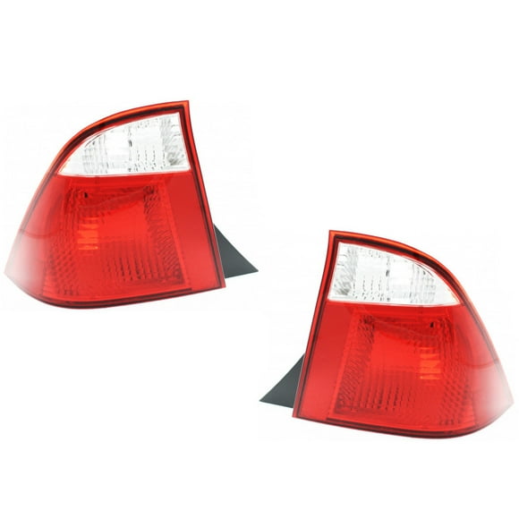 CarLights360: For 2005 2006 2007 Ford Focus Tail Light Assembly Driver and Passenger Side Black Housing For FO2800188 FO2801188 | 5S4Z 13405 AA, 5S4Z 13404 AA (Vehicle Trim: Sedan)