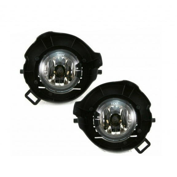 CarLights360: For 2005-2021 Nissan Frontier Fog Light Assembly Driver and Passenger Side Pair DOT Certified Chrome Bumper w/Bulbs Replacement For NI2593121, NI2592121 | 26150EA825, 26155EA825
