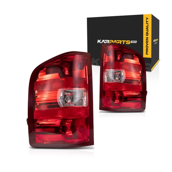 CarLights360: For 2011 2012 2013 2014 Chevy Silverado 3500 HD Tail Light Driver and Passenger Side CAPA Certified 1st Design w/Bulbs Dual Filament Back-Up Bulb Type | GM2800207, GM2801207 | 25958482