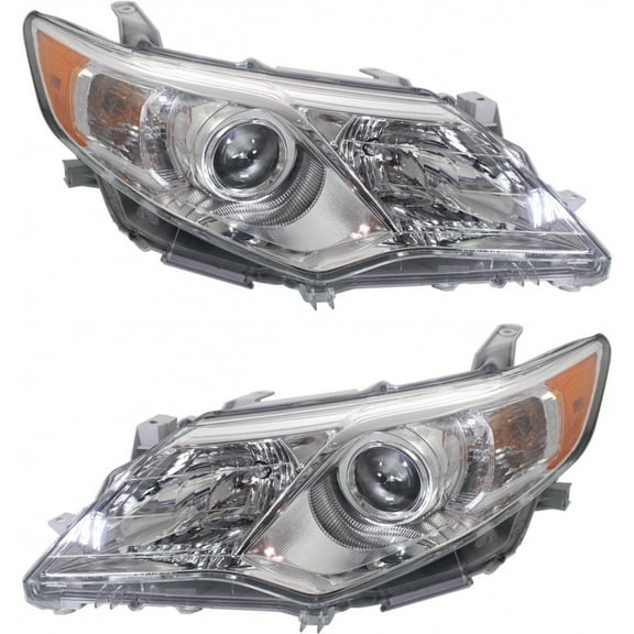 CarLights360: For 2012 2013 2014 Toyota Camry Headlight Assembly Driver and Passenger Side DOT Certified w/Bulbs-Replaces TO2502211 TO2503211 (Vehicle Trim: Hybrid LE ; Hybrid XLE ; LE ; L ; XLE)