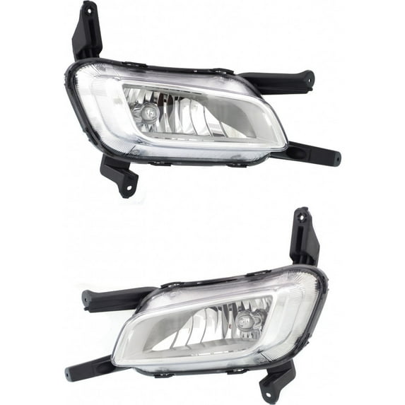 CarLights360: For 2014 2015 Kia Optima Fog Light Assembly Driver and Passenger Side Pair Unpainted CAPA w/Bulbs | For KI2592135 KI2593135 Bulb Type EX Luxury Bulb Type EX Bulb Type LX Bulb