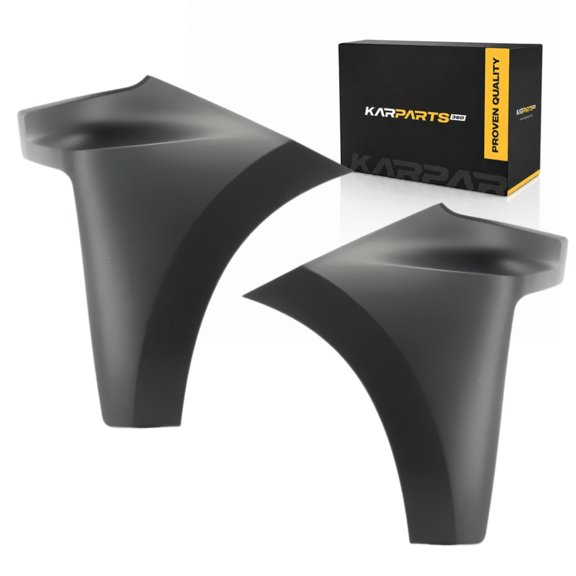 CarLights360 For 2019-2021 Chevy Silverado 1500 Bumper Extensions | Pair | Driver and Passenger Side | CAPA | Front | Plastic | Primed | Replacement For GM1016111, GM1016111C, GM1017111, GM1017111C